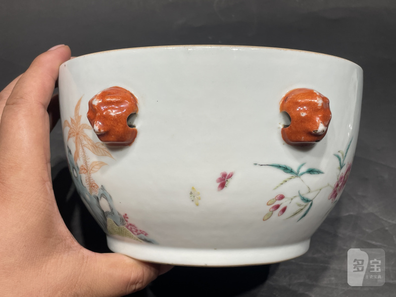 清宣统 粉彩花鸟纹温锅 - 图10